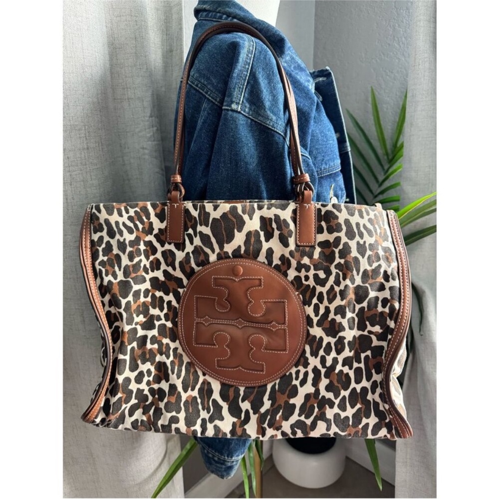 Tory Burch Leopard Print Tote Bag - Brown